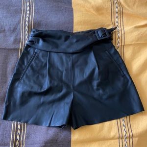 Zara faux leather shorts